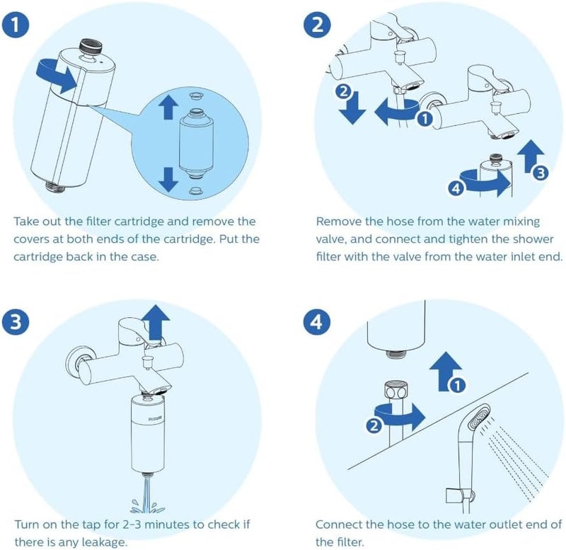Philips Water AWP1775 - In-Line Shower Filter - Reduces Chlorine by up to 99 Percent I Easy to Install I Fits all UK and Eire Shower hoses and taps I HIGH WATER FLOW I CONVENIENT AND EASY I Chrome - Image 5